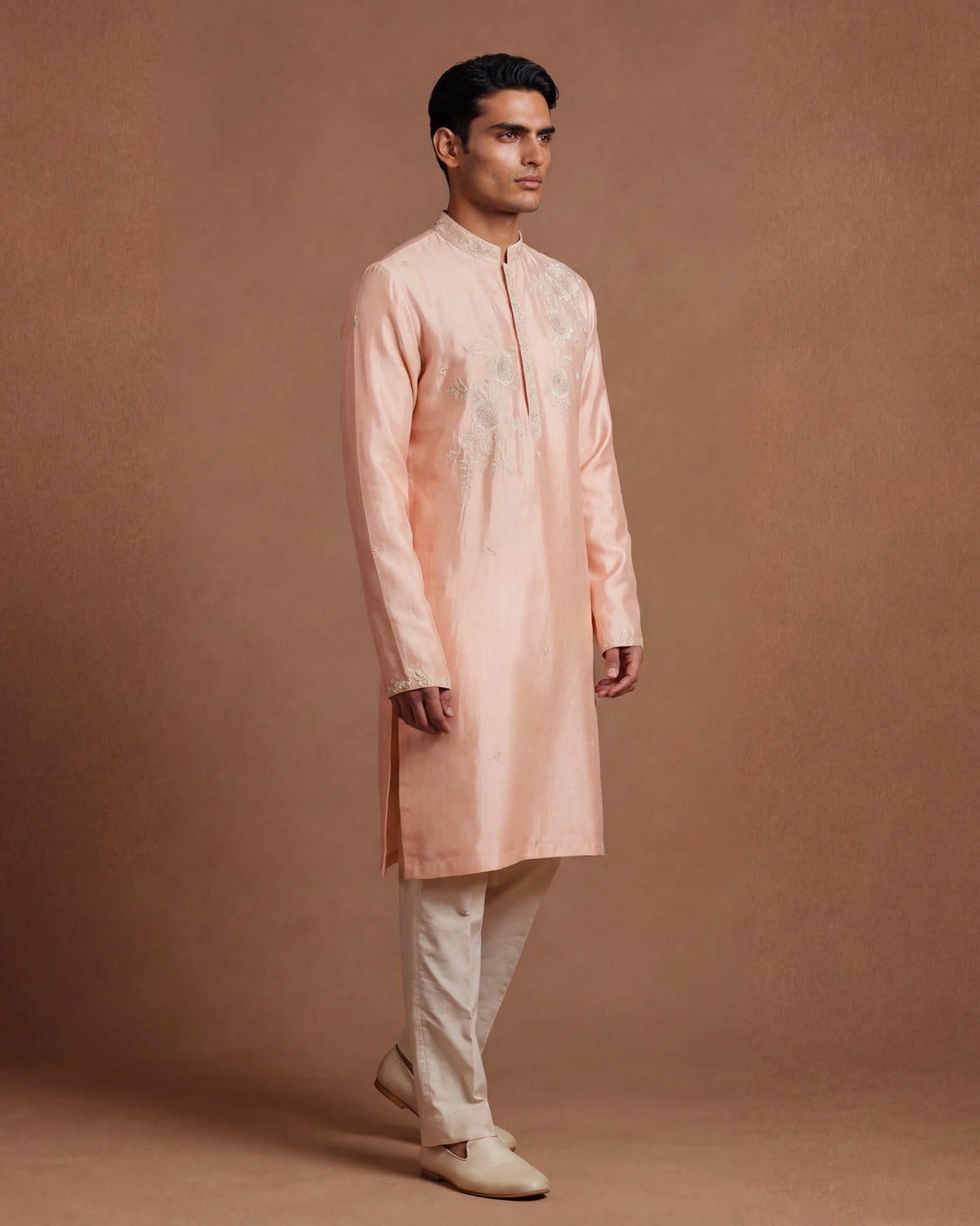 Blush Pink Chikankari Kurta and Pant Set