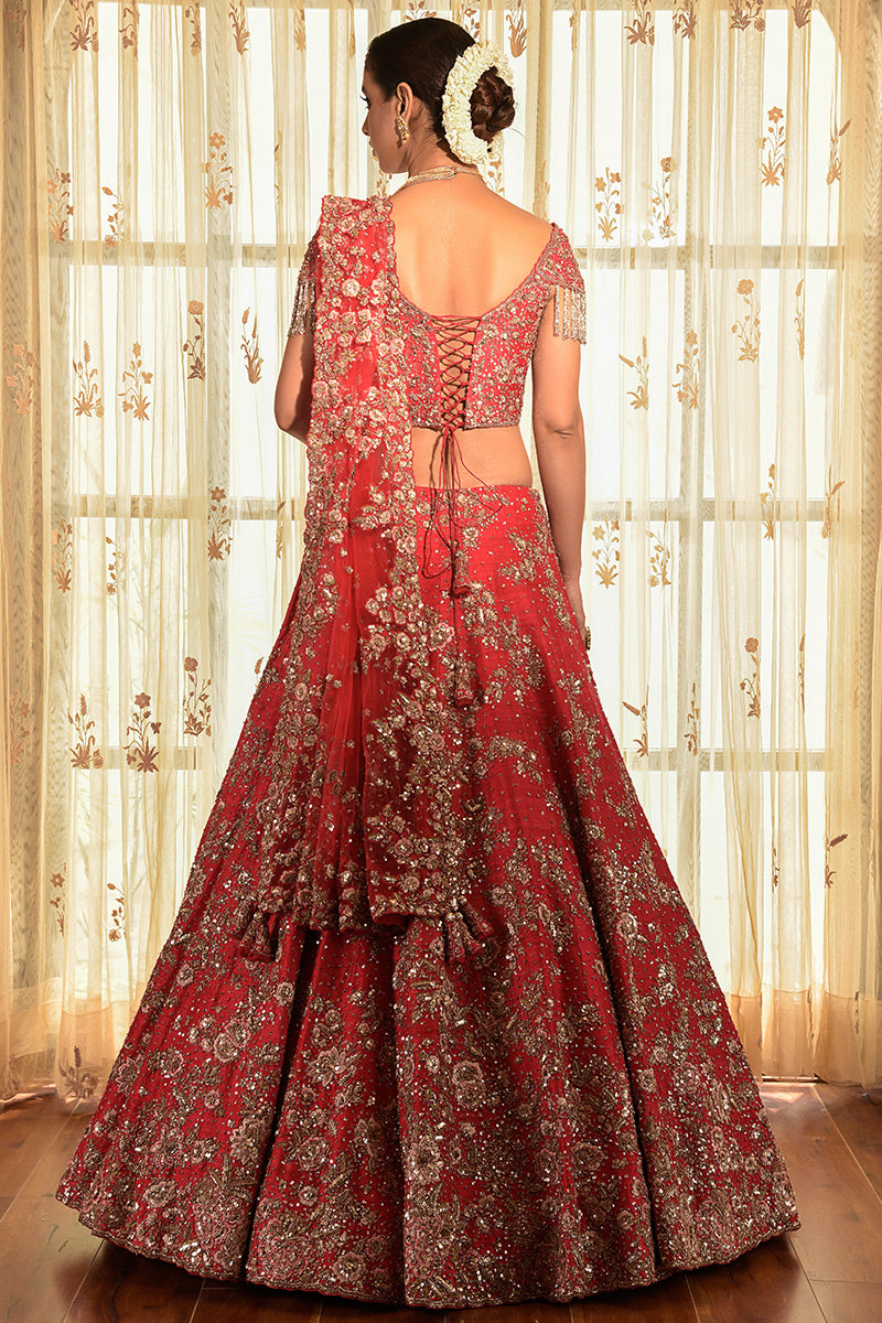 "Eka Lea" Zardozi Raw Silk Lehenga Set