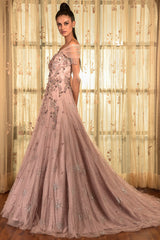 "Dulect" Shimmer Tulle Gown