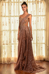 "Aztech" Gold Drape Sari
