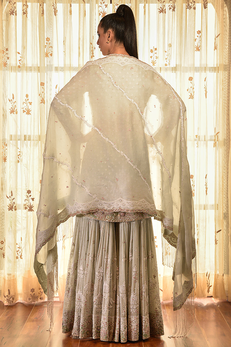 "Peppermint Schnapps" Chikankari Kurta Sharara Set