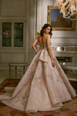 "Yulia" Bridal Jacquard Organza Gown