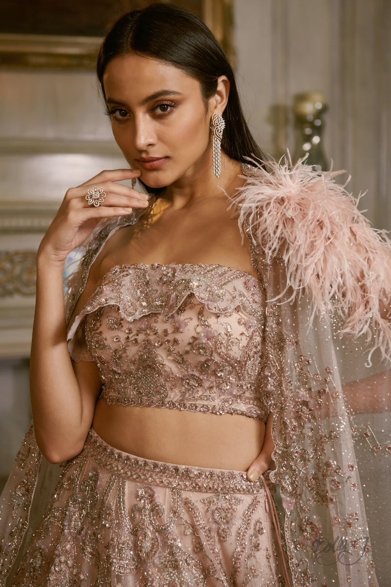 "Ilina" Shimmer Tulle Lehenga Set