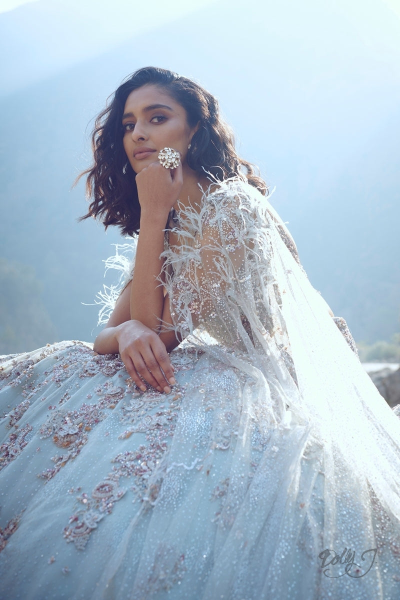 "Magnolia" Tulle Lehenga