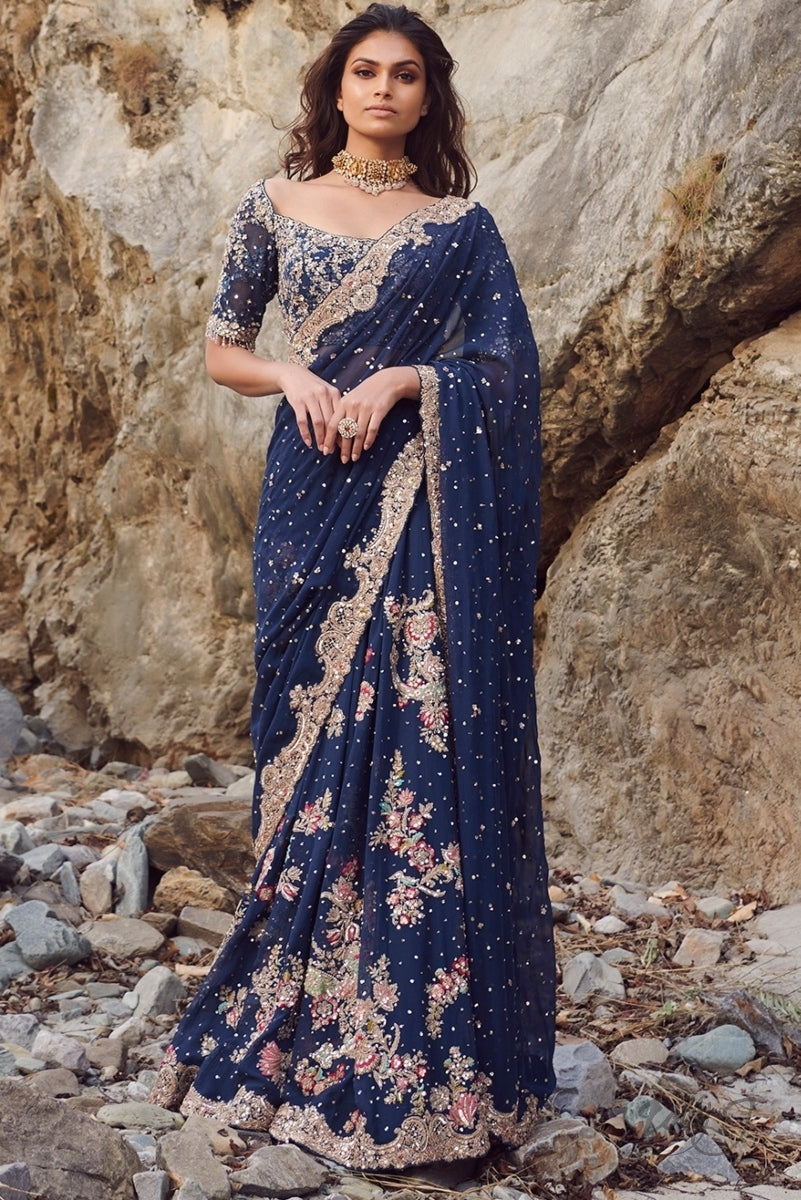 "Myla" Chiffon Sari