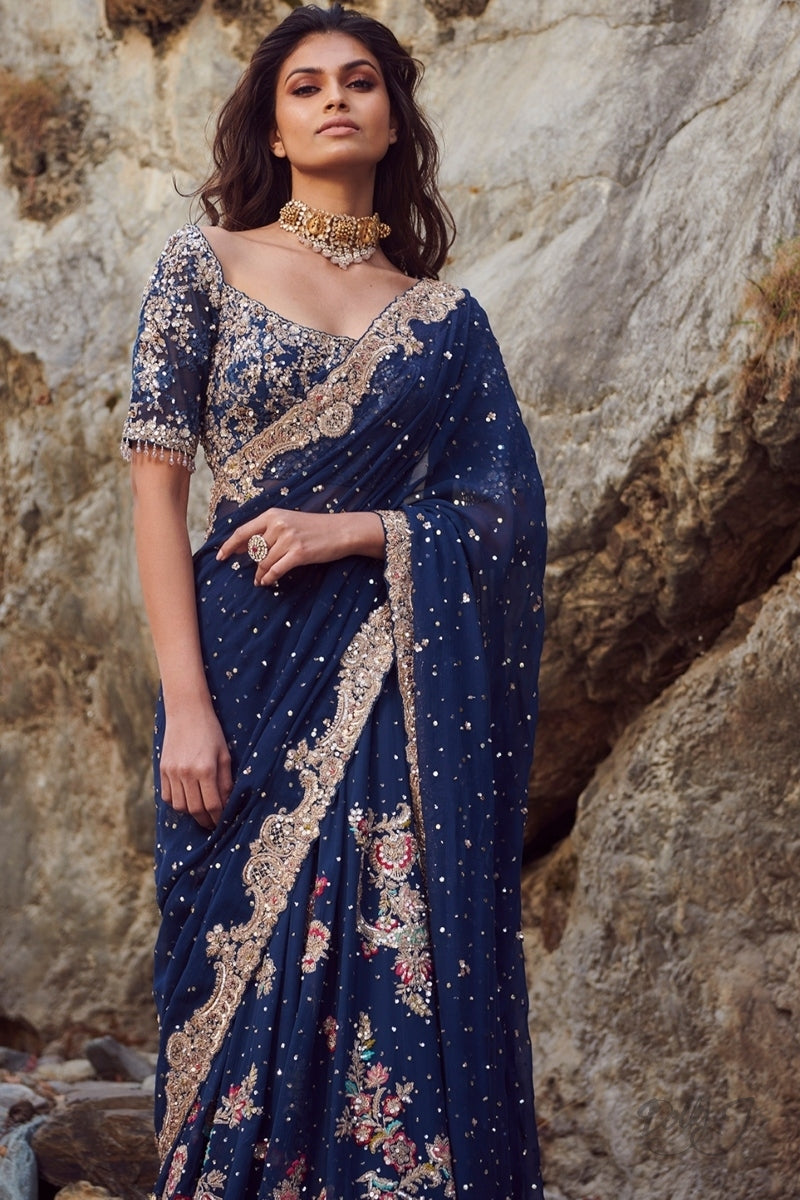 "Myla" Chiffon Sari