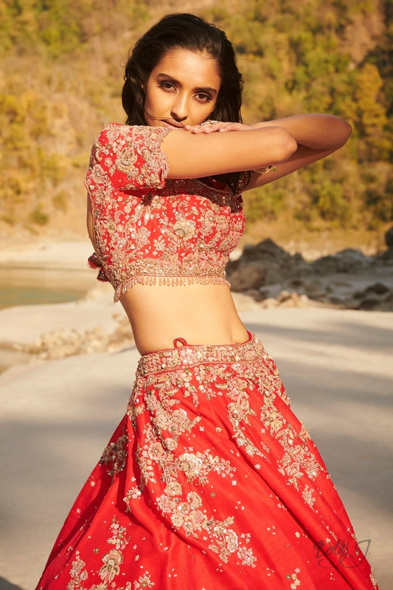 "Nyrah" Silk Lehenga Set