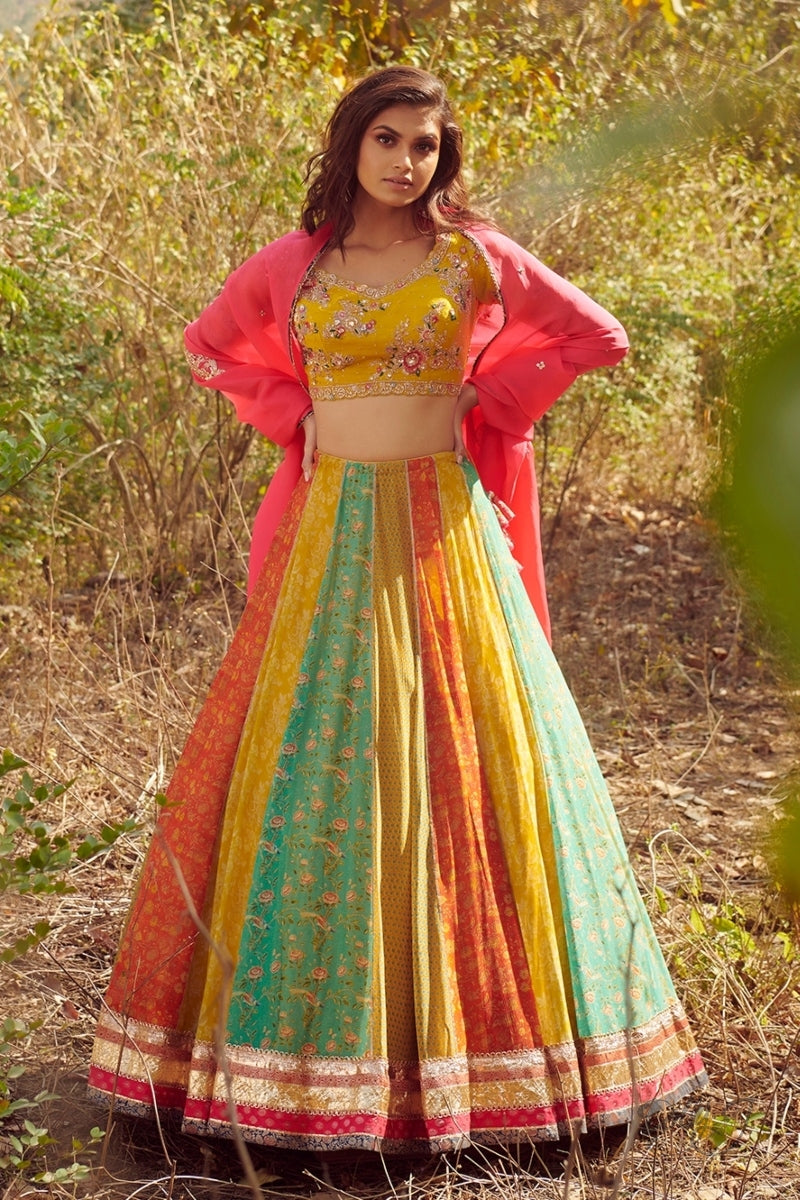 "Norah" Chiffon Lehenga Set