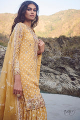 "Zuleika" Chiffon Chikankari Kurta-Sharara Set