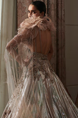 "Delisha" Ivory Lurex Hand Woven Bridal Gown