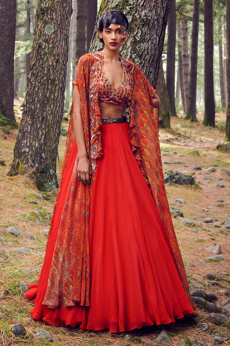 "Arkasha" Chiffon Lehenga Set