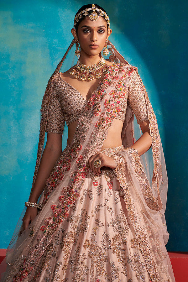 Multicolor Silk Designer Bridal Lehenga Choli - PreeSmA