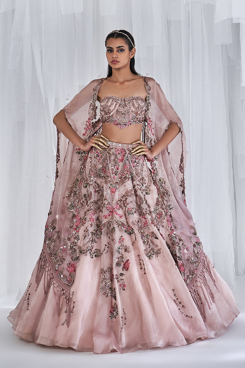 "Rosalie"  Organza Lehenga Set