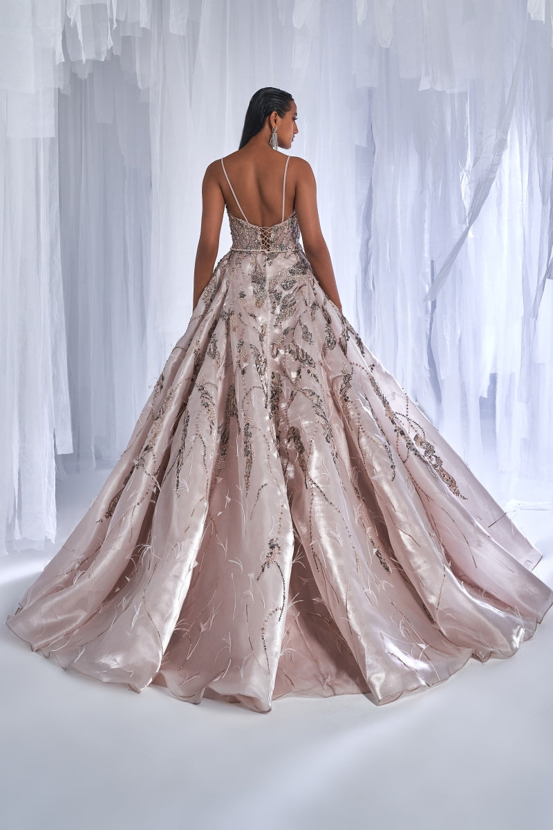 "Hannah" Silk Organza Gown