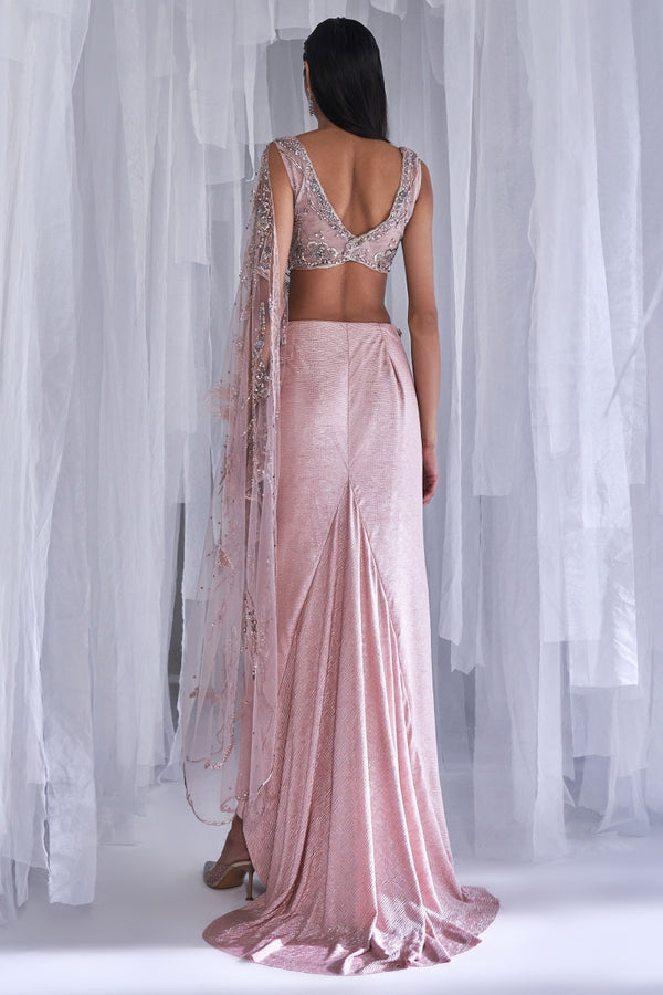 "Bonita" Drape Sari Gown Set