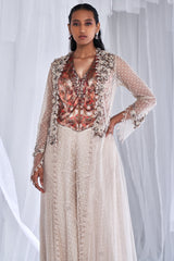 "Shirin" Sharara With A Jacket And Waistcoat